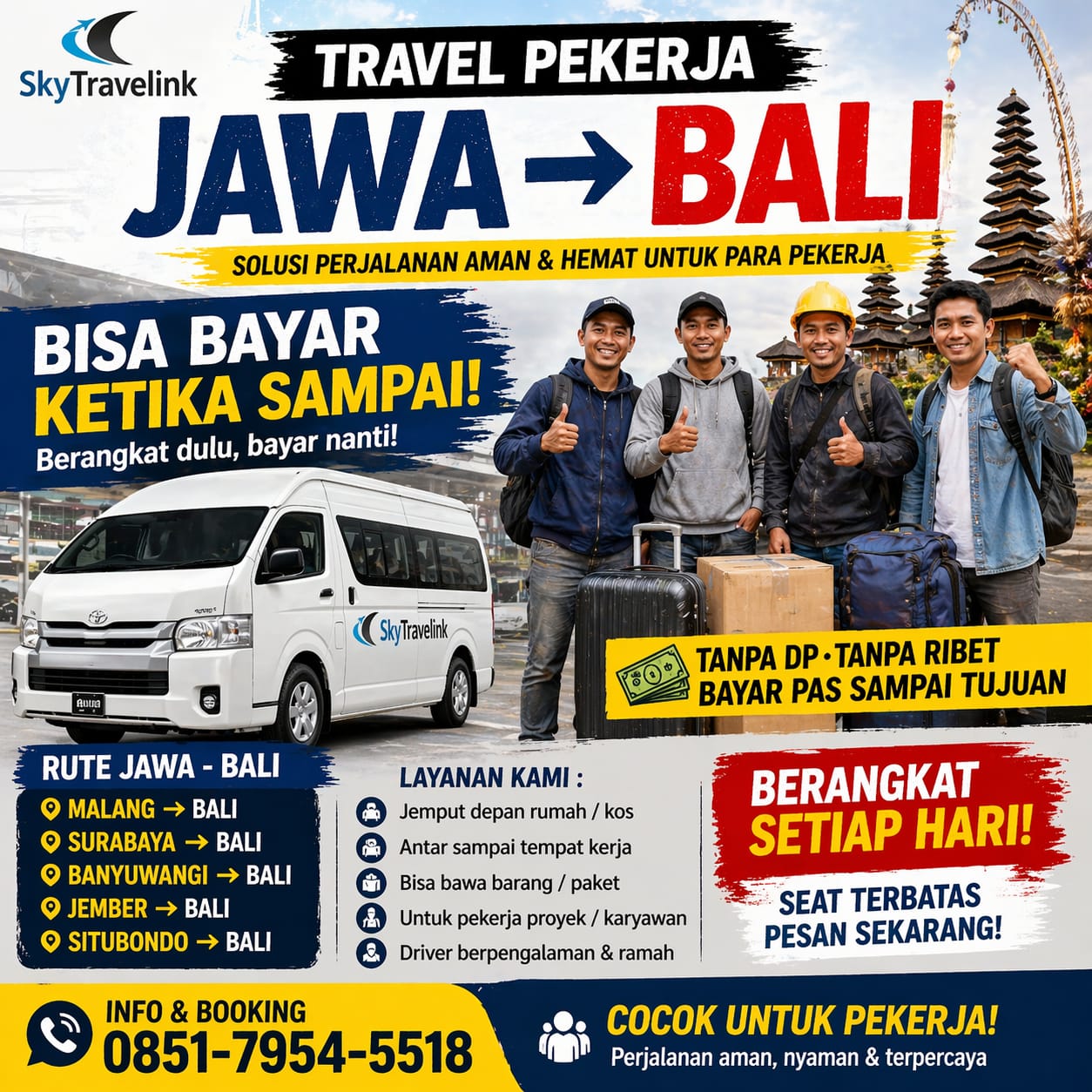 Armada Skytravelink Travel Antar Kota
